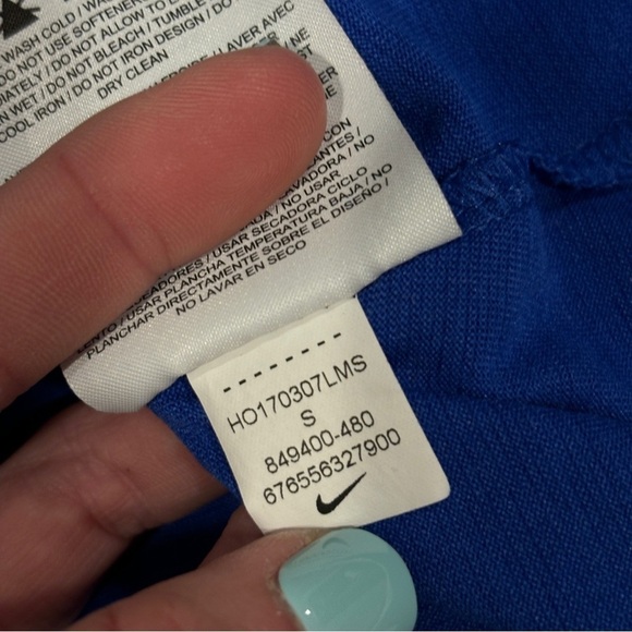 NIKE Dri-FIT youth Pullover long sleeve Hoodie blue size small - Picture 6 of 9